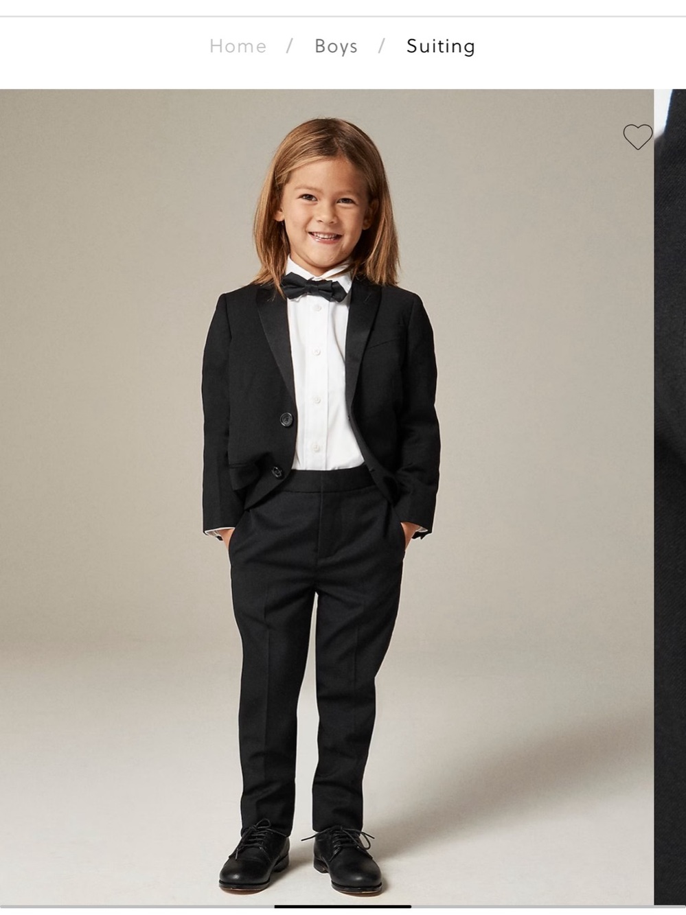 Boys’ Ludlow Peak-Lapel Italian Wool Tuxedo Jacket